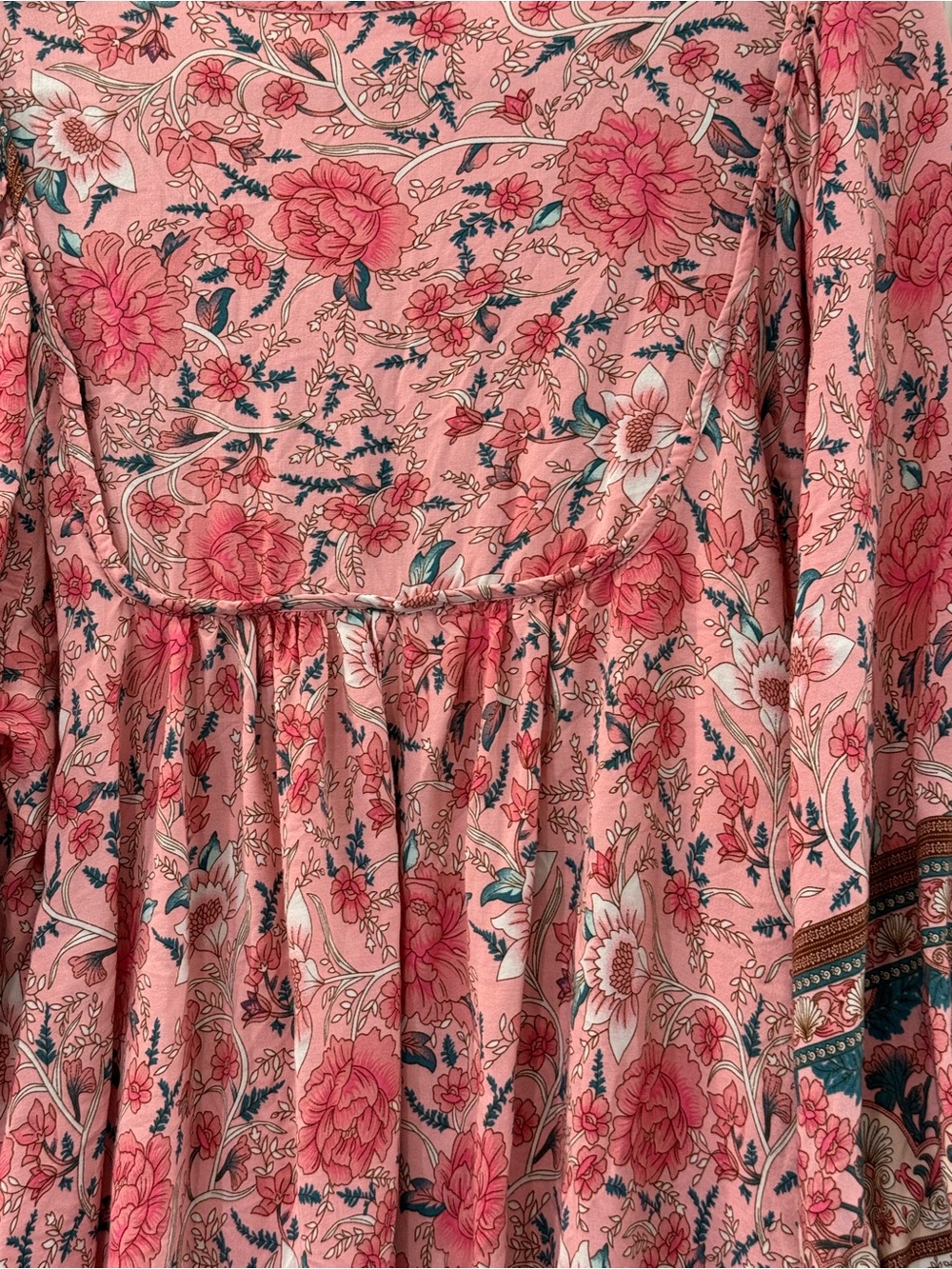 Bluetime Women's Casual Boho Floral Babydoll Dress - Picture 8 of 8